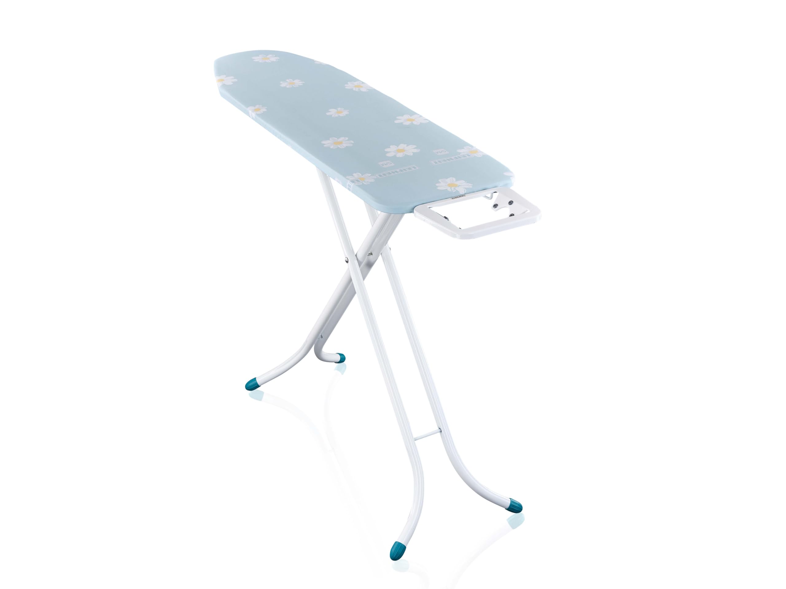 Leifheit Bügeltisch Classic M Compact, Bügelbrett mit 120 x 38 cm Bügelfläche, höhenverstellbar bis 96 cm, Feste Bügeleisenablage, stabiles Untergestell