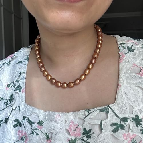 Image of OVANA Freshwater Pearl Necklace | Fitted With Silver Lock | Gifts for Girlfriend | Gift for Sister, Bhabhi | Gifts for Women and Girls | Gift for Her | 925 Silver Hallmarked Lock