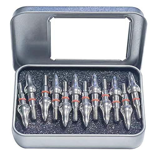 Image of 100 /125 /150 /200 /300 Grains Archery Field Points Practice Field Tips, Archery Target Practice Hunting Arrow Tip for Recurve, Compound Bow Crossbow, Stainless Steel Screw in Broadheads
