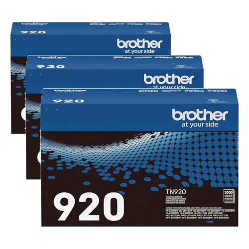 Image of Brother Genuine TN920 Standard Yield Toner Cartridge, , HL-L5210DN, HL-L5210DW, HL-L5210DWT, HL-L5215DW, HL-L6210DW, HL-L6210DWT, HL-L6310DW,MFC-L6810DW (Pack of 3)