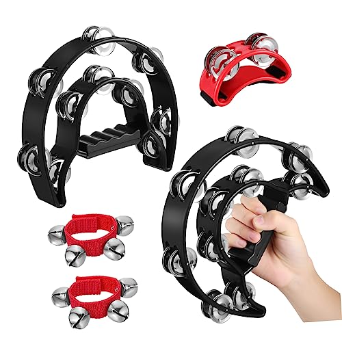 HANABASS Bell Educational Music Instruments 1pc Foot Bell 2pcs Boys and Girls Friendly