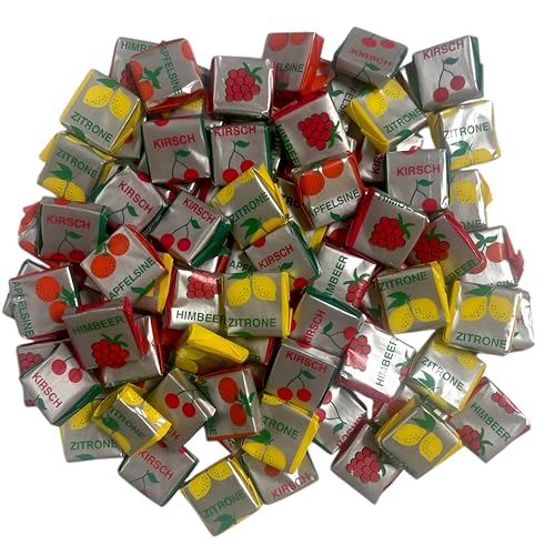 CAPTAIN PLAY Fruchtkaramellen Sparpack 100 Stück Fruchtkaramellen Kaubonbons 250g