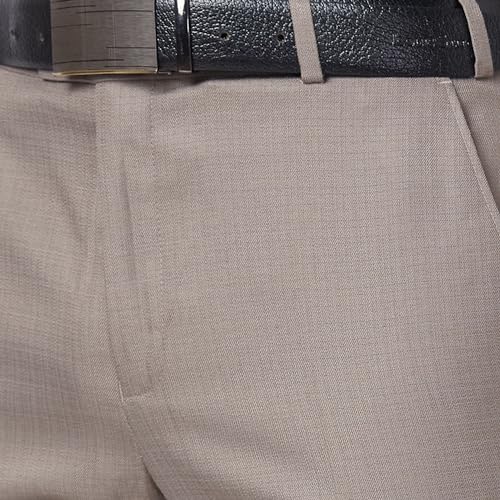 Image of Raymond Slim Fit Poly Viscose Blend Structure Pattern Flat Front Formal Trouser