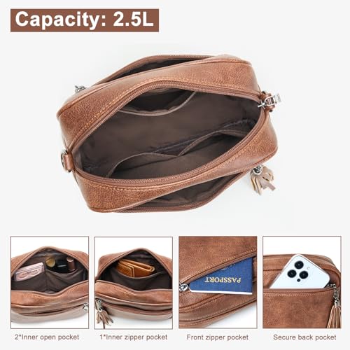 Bluome Small Crossbody Purse for Women – Multi Pocket Travel Purses Crossbody Bag Shoulder Handbags with Adjustable Strap3