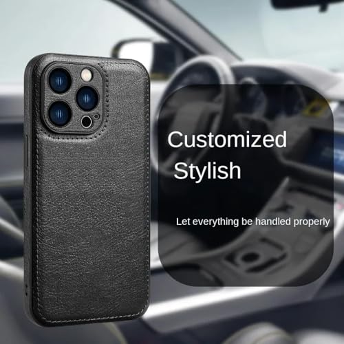 Coque cuir iPhone 16 Pro marron anti rayure antichoc fine solide élégante