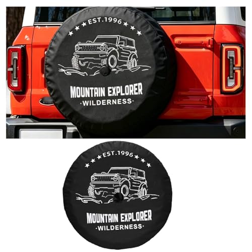 Spare Tire Covers for Ford Bronco 2021-2026 (Badlands Wildtrak First Edition Sasquatch Everglades Heritage Limited Edition) with Backup Camera Hole Exterior Accessories (35 inch)