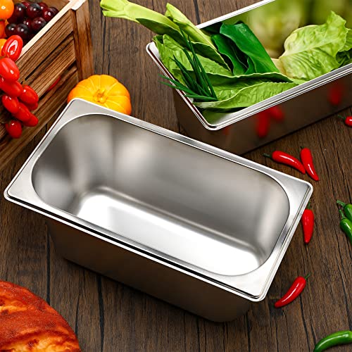 Thenshop STA-THENSHOP-0546 10 Pack Hotel Pans Stainless Steel Steam Table Pan 1/3 Size thumb #5