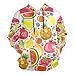 BEUSS Vaso Barattolo Frutta Felpe Felpa con Cappuccio Atletiche 3D Stampare Hoodie Sweatshirt per Ragazze Ragazzi Uomini (Tessuto Sanitario)