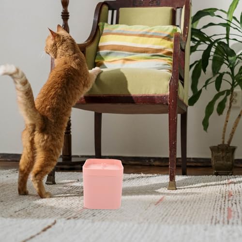 Fuente automática para agua para mascotas rosa miniatura 6