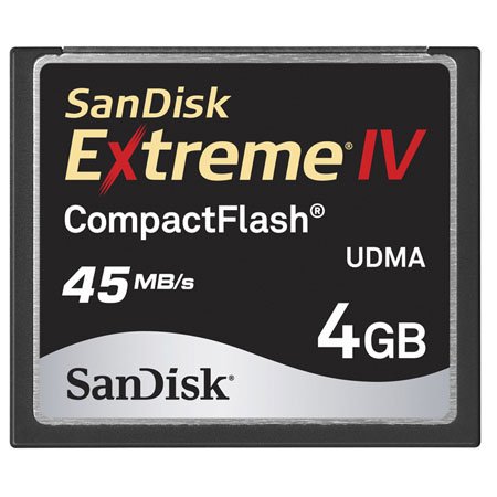 Sandisk Extreme Compact Flash IV 4GB Compact Flash Flash Mémoire 4GB-Carte Mémoire CompactFlash (-) 25-85 °C