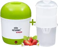 Iogurteira Elétrica Verde + Dessorador Iogurte Grego Izumi