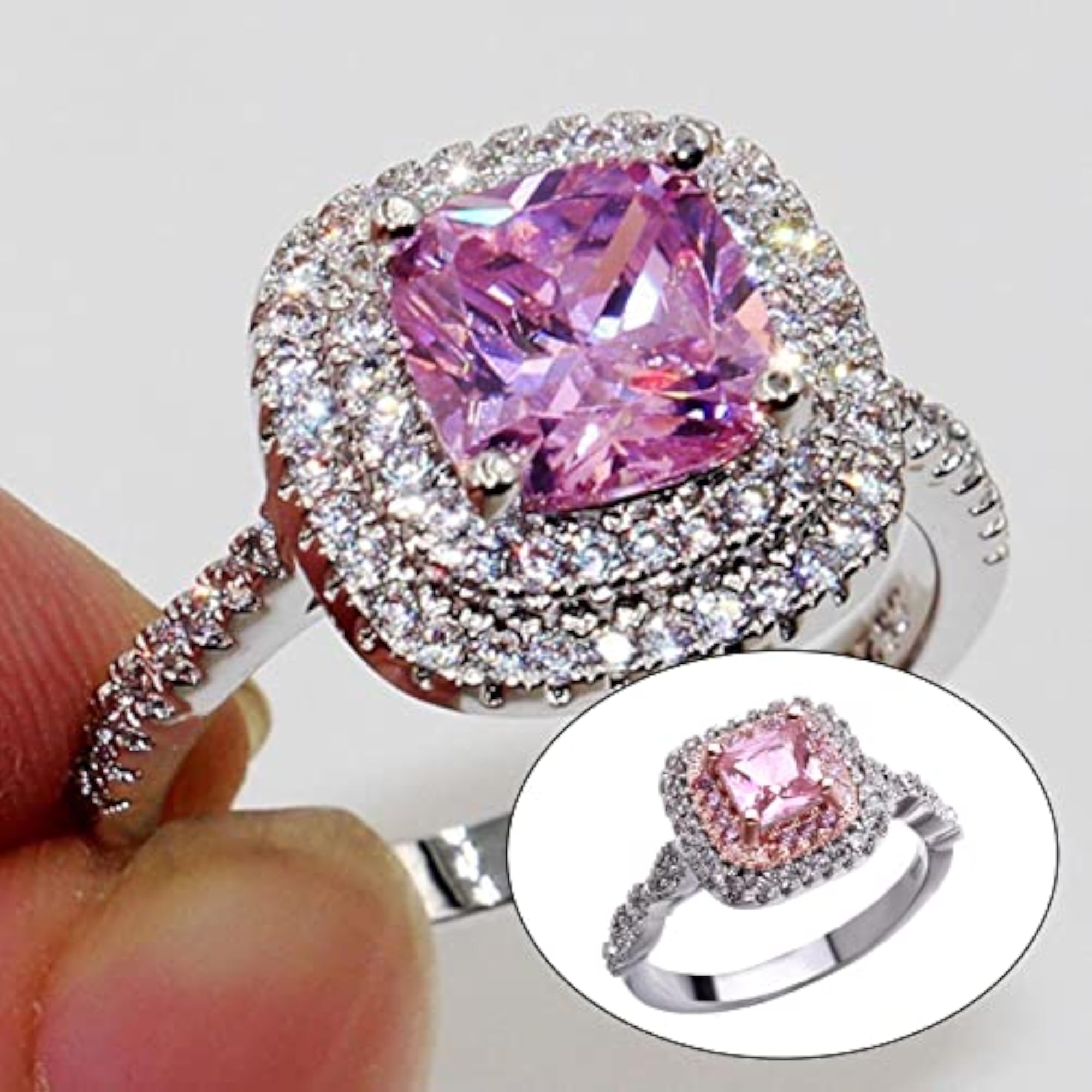 Women's Elegant Crystal Ring, Perfect Gift for Valentine's Day