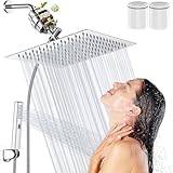 Regaderas para Baño con Filtro, 10' Cabezal de Ducha Antióxido, [20 Capas de Filtrado], con Shower Head de Mano, Regadera...