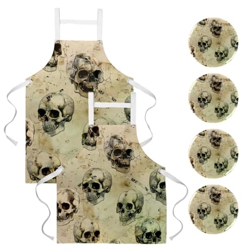 Tablier de cuisine lot de 2 anti-taches pour le travail en restaurant et bar