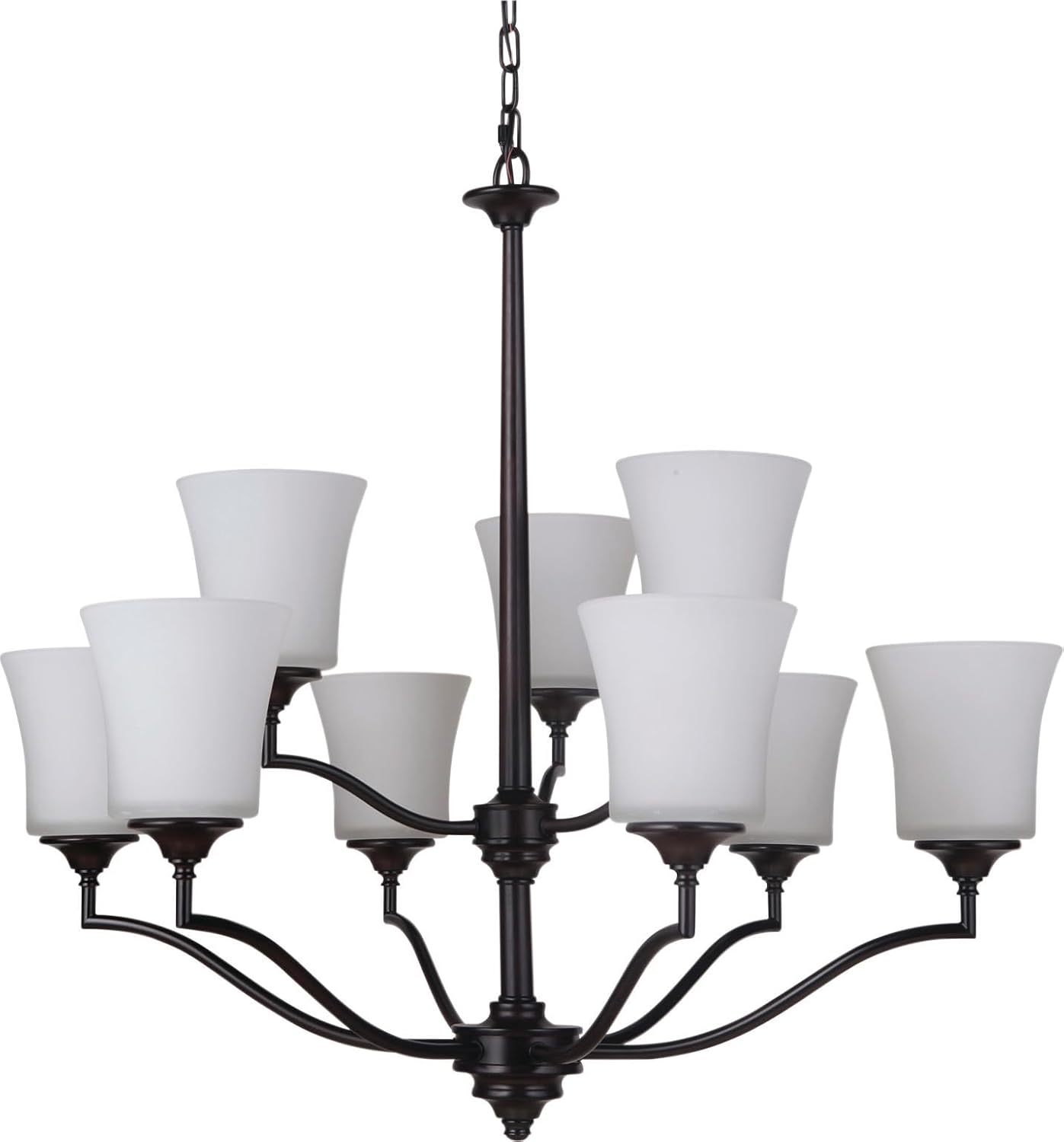 Craftmade 41729-OB Helena Large Chandelier Lighting, 9-Light, 540 Watts, Oiled Bronze (31" W x 29" H)