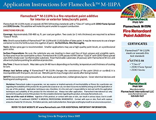 Flamecheck M-111Pa Fire Retardant Paint Additive (8 Ounce) Mix 8 Ounes To 1 Us Gallon Of Latex Paint Or Primer. #TOP5