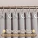 ElaraBerry 12 Pcs Sun Moon Celestial Shower Curtain Hooks Boho Theme Bathroom Decor Mystic Fantasy Goth Curtain Hooks Rings Vintage Bathroom Decoration(Silver)