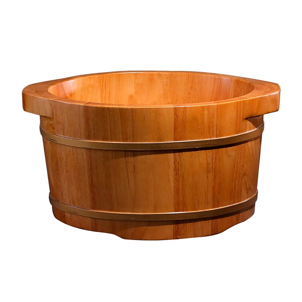 Barile per Piedi,Secchio da Bagno in Legno per Massaggio,Fatto a Mano,Pediluvi Superficie Liscia,Accessori per Il Bagno Anniversario Comfortable Anniversary