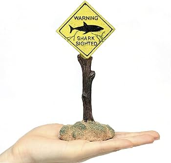Amazon.co.jp: [AiO JAPAN] アクアリウム サメ 注意 看板 オブジェ