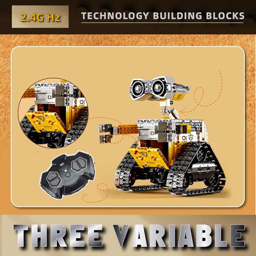 Robot Building Set with Remote Control, Tracked RC Robotics Building Toys Kit, 3 in 1 Models | Wall Robot/Mech Dinosaur/Military Tank Assembly Toy for Kids and Adults (632pcs) - Image 5