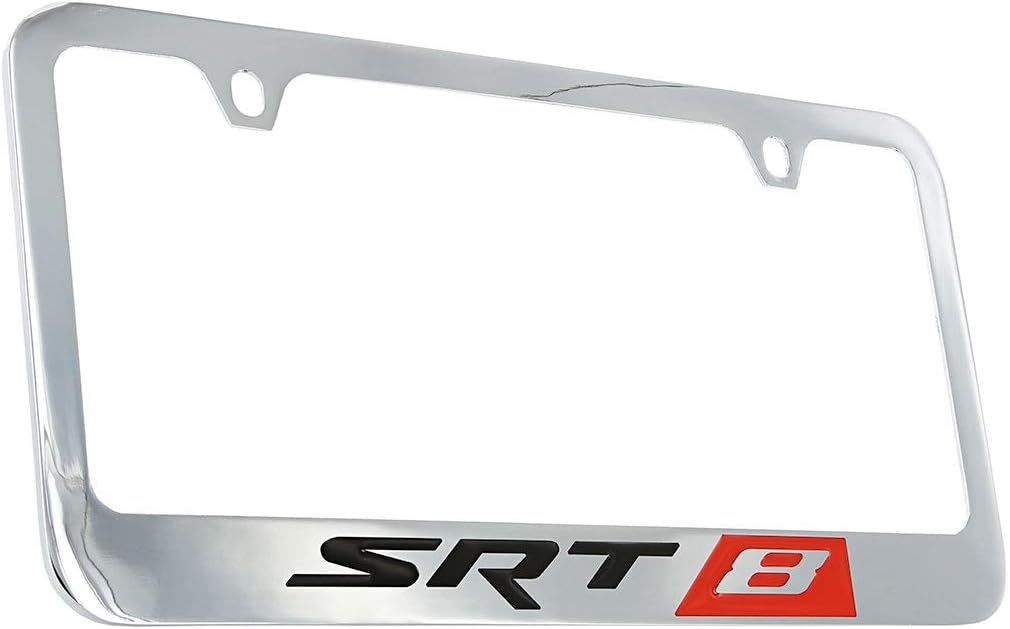 Chrysler SRT 8 Chrome Plated Metal License Plate Frame Holder
