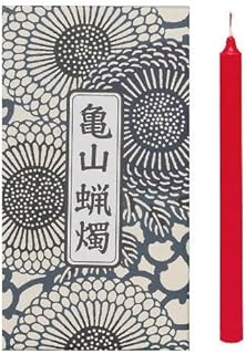 カメヤマ 大ローソク3号 (赤) 20本入 225g 約1時間40分