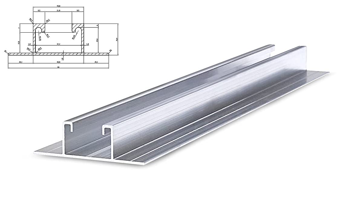 Estructura de montaje para paneles fotovoltaicos verticales sobre chapa griega (4 paneles).