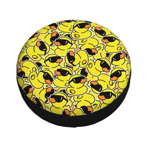 Image of Cute Duck Spare Tire Cover Universal Wheel Tire Cover Funny Cartoon Duck Tire Protectors for Travel Trailer Rv SUV Truck Camper and Many Vehicle 15 Inch