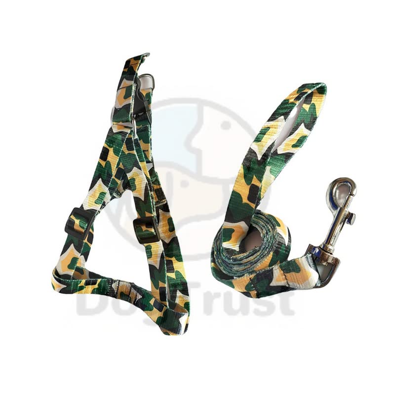 Dog Trust Printed Dog Harness and Leash Set for Small, Medium and Large Breeds- (Medium)(Green) TYT02 (B09XVJ2FRP) Amazon Price History, Amazon Price Tracker