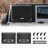 TACMOLLE Rear Side Window MOLLE Panel – Tactical Modular Storage for Tools MOLLE Accessories, Rear Window Protector Fits Jeep Wrangler JK 2007–2018, 2-Pack