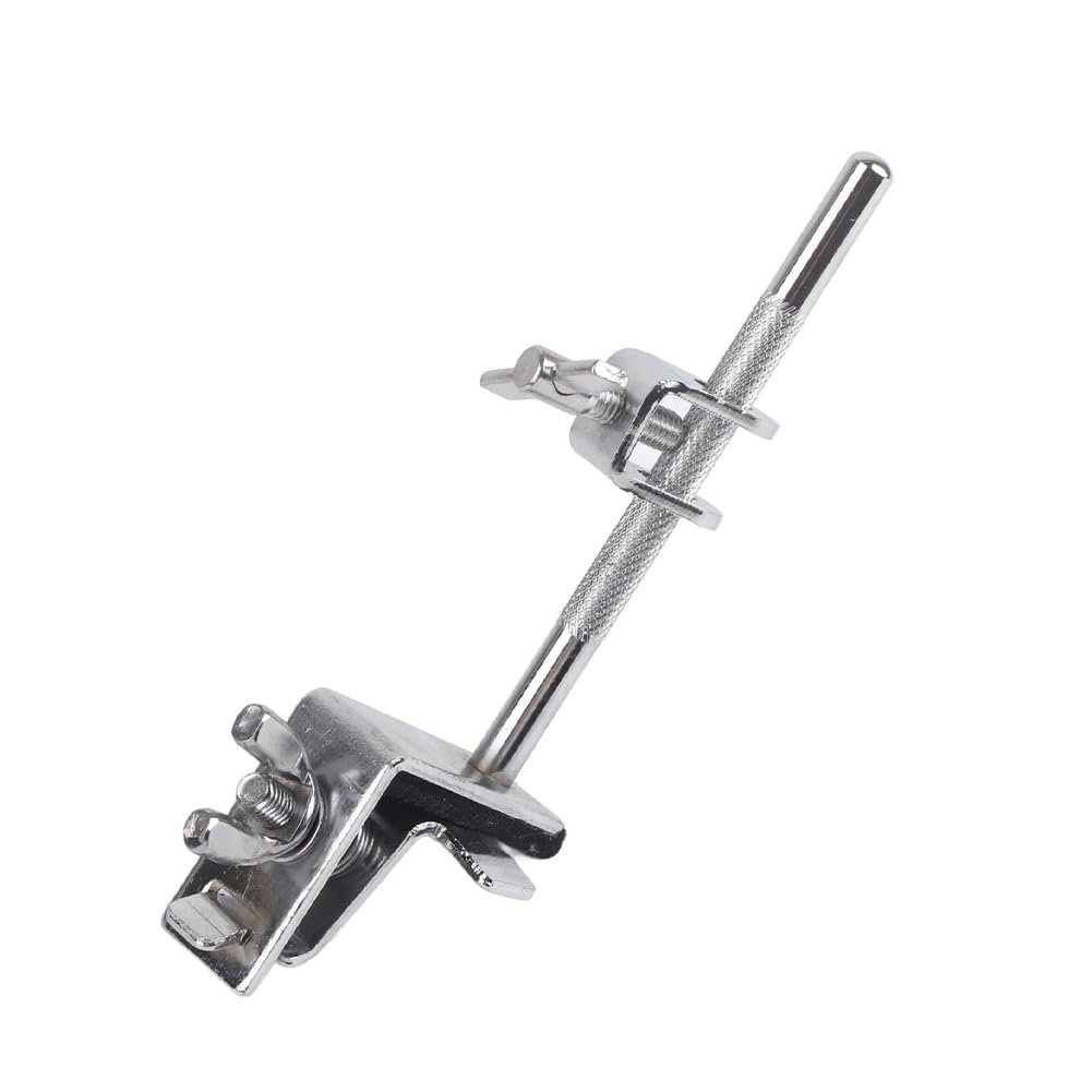 Supporto per Campanaccio, Snare Stand, Campana Morsetto, Grancassa Cowbell Hoop Jazz Drum Strumenti Tamburo Metallo Telaio Ganasce ad Azione Parallela di Bloccaggio Percussione Regolabile in Altezza