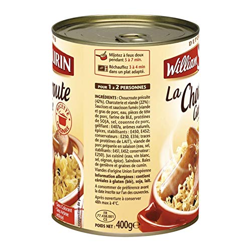 CHOUCROUTE GARNIE 400G, WILLIAM SAURIN, LOT DE 4