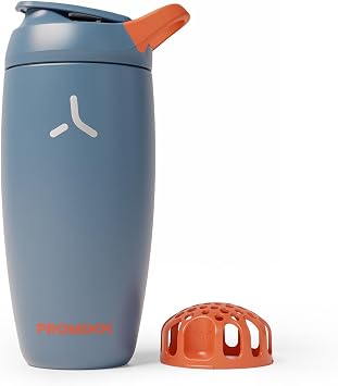 Promixx Pursuit Insulated Shaker Bottle   550ml Double-Wall Stainless Steel Protein Mixer with Snap-Fit Agitator for Smooth Ice-Cold Shakes   Leak-Proof Gym Shaker Cup for Fitness   Midnight Blue