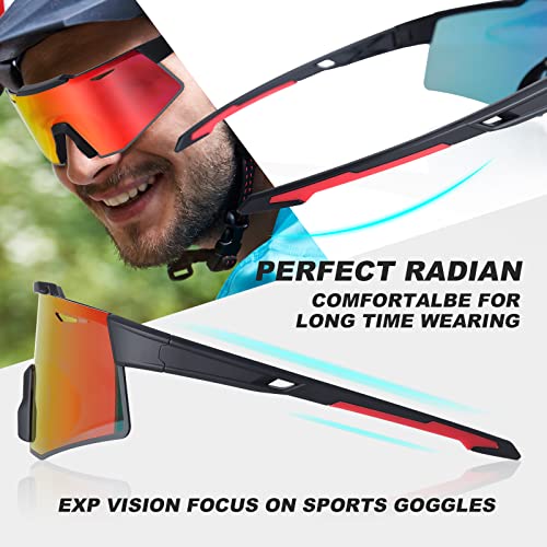 Exp Vision Polarized Cycling Glasses, Uv 400 Sports Sunglasses Biking Goggles Running Hiking Golf Fishing Driving #TOP5