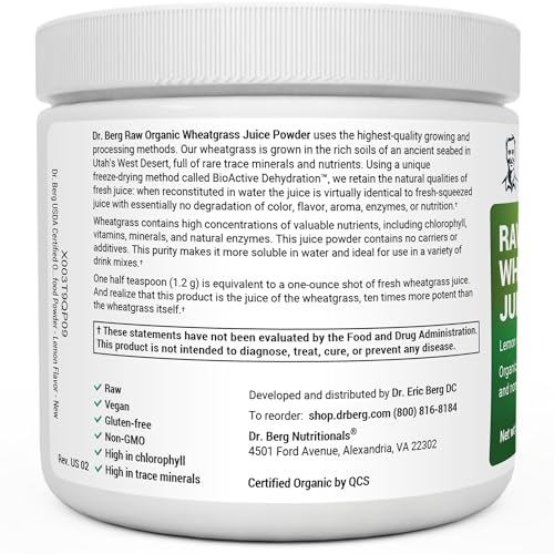 image for Dr. Berg Nutritionals Dr. Berg's Raw Wheatgrass Juice Powder (60 Servi