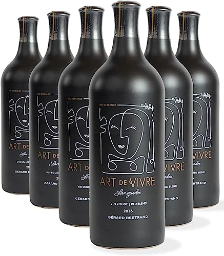 Gérard Bertrand Art de Vivre Vino Tinto | Syrah/Grenache/Mourvadre | Languedoc Syrah Botella Ceramica Seca | (6 x 0.75 l)