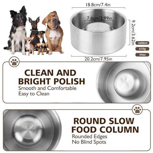 Slow Feeder Hundenapf Einfügung,Anti Schling Napf Anti Choke Große Hundenäpfe Kieselgel Slow Feeder Bowl für Hunde Fressnäpfe für Hunde Zubehör,Entlastet die Verdauung (Hundenapf)