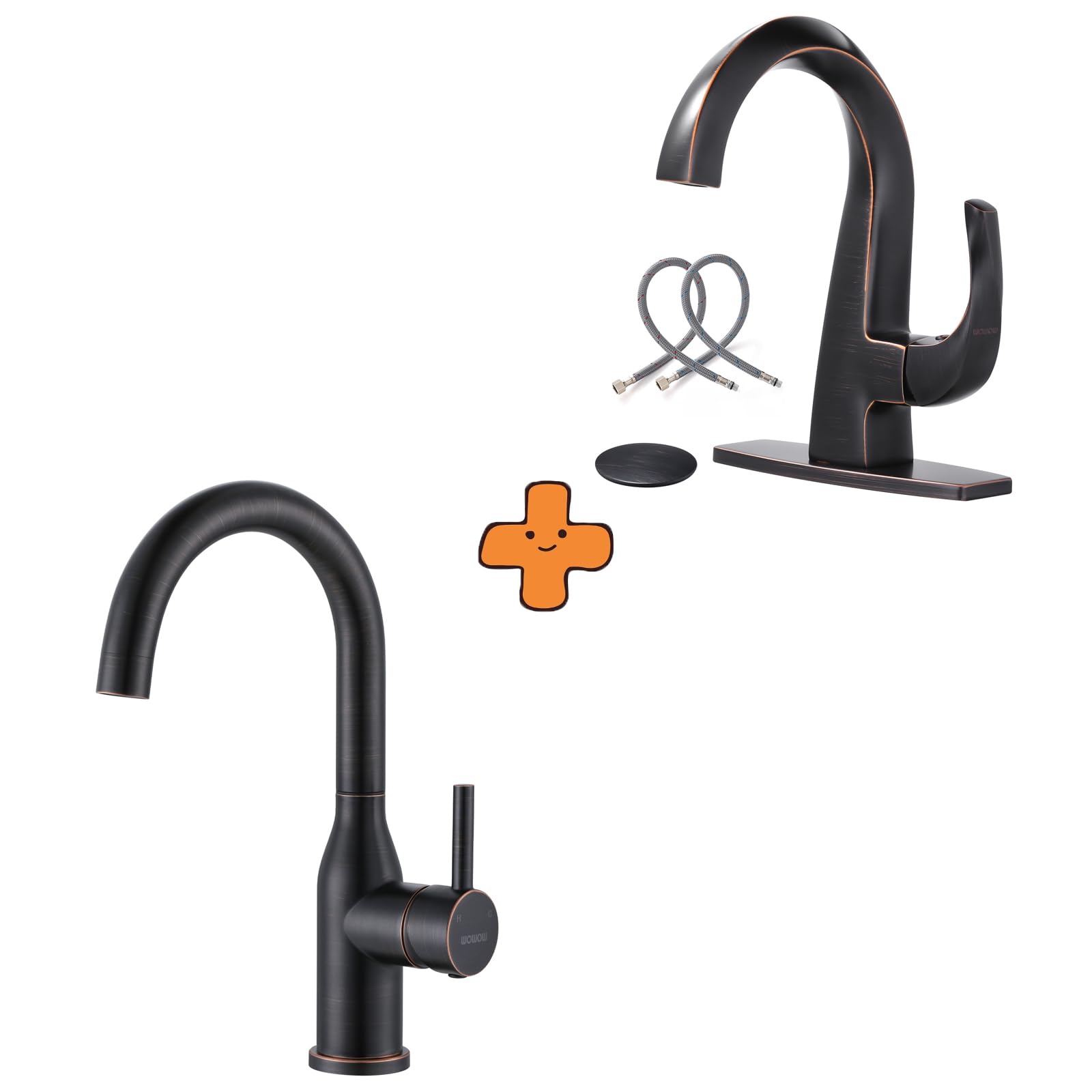 Jnfidosr Bronze 1 Hole Bar Faucet Single Handle Bar Sink Faucet Oiled Rubbed And Single Handle Bathroom Faucet 1 Hole