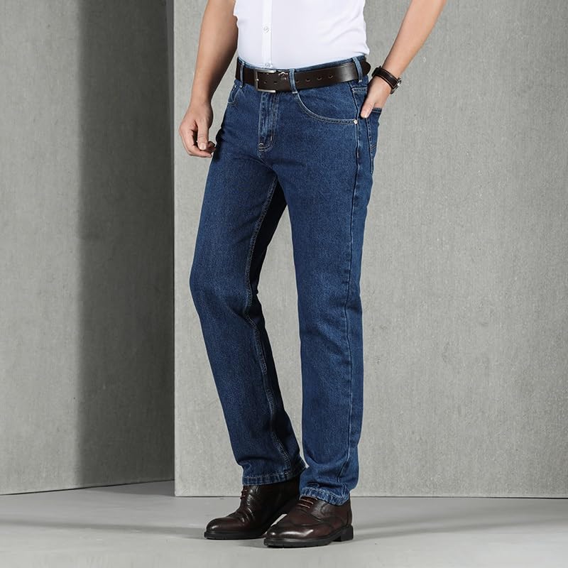 Do Not Stretch Regular Fit Jeans Business Jeans Solid Color Pants4