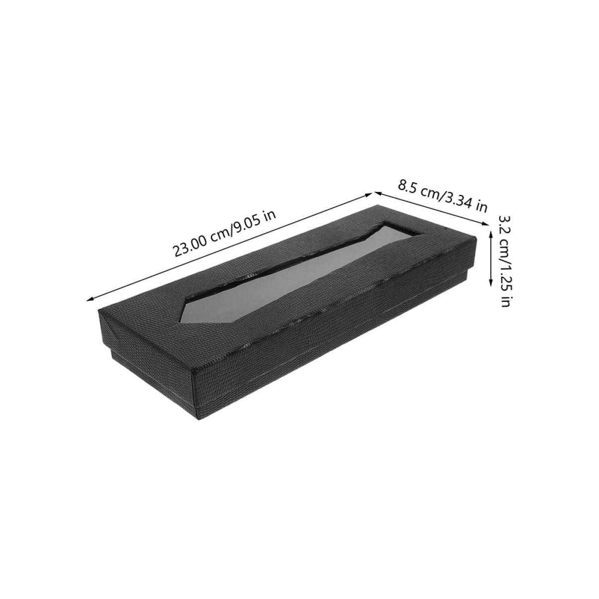 COLLBATH Schwarze Krawattenbox aus Karton 2 Stück-pack Kompakt und Stilvoll für Herren Elegante Geschenkverpackung für Reisen und Ordnung zu Hause