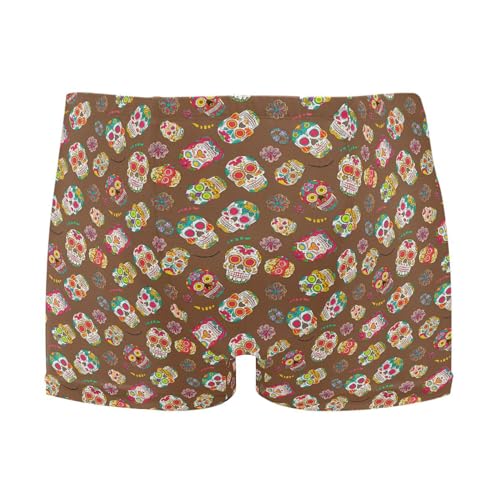 Skull Mens Swim Trunk Swimwear Bathing Suit Swim Brief Square Leg Board Short S B0405374