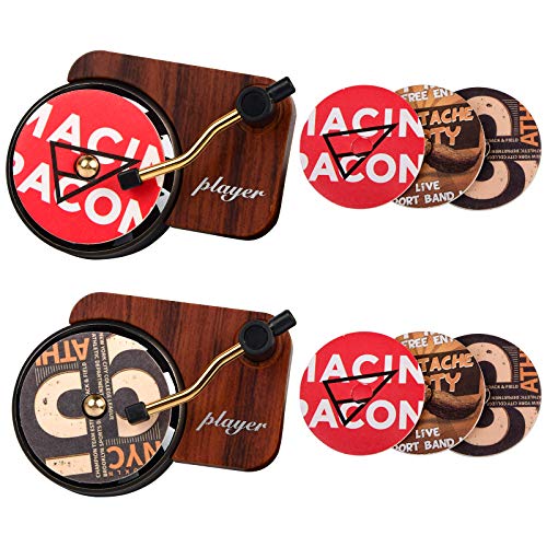 Car Air Fresheners Vent Clip, 2 Pack Car Fragrance Diffuser Record Player, Spin freshener Car Perfume Air Freshener Aromatherapy Diffuser Vent Outlet Turntable Diffuser with Six Tablets
