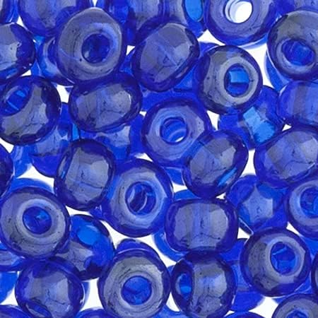 John Bead Czech Glass Seed Beads 2/0 Transparent Royal Blue Luster 22Grams Beads for DIY Arts Crafts Jewelry Bracelets Necklaces Earrings Making
