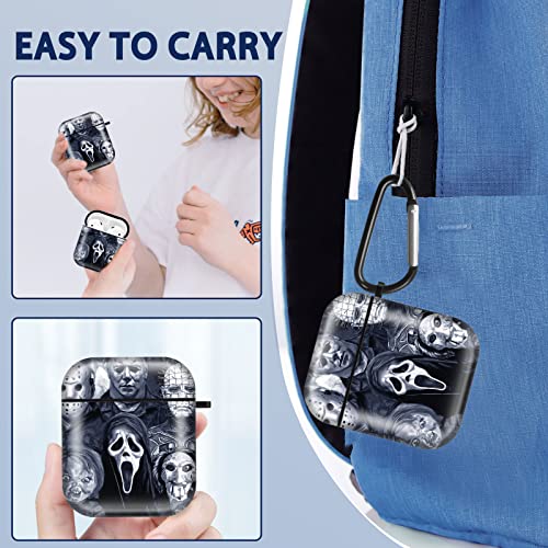 Ulirath Black White Skeleton For Airpod 1/2 Case Skull Funny Fun Design Cases Scary Cute For Airpods Air Pods 1St And 2Nd Theme Skeleton Cover Cases Skin For Boys Girls Kids #TOP4