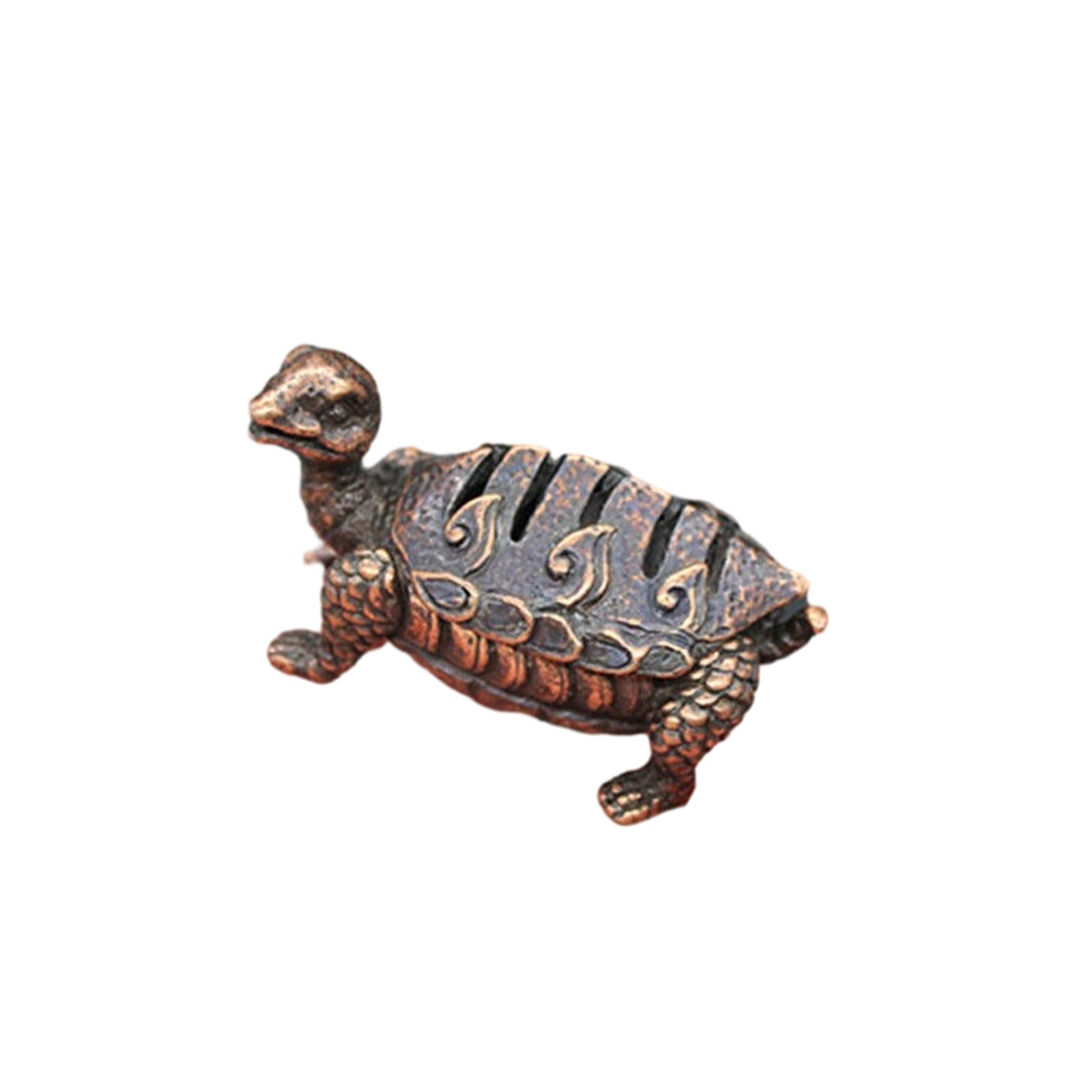 Creative Copper Plated Turtle Fragrance Insertion Incense Stove Small Decoration with Various Fragrance Channels, Office Tea Pet Tea Table-Crocodile Turtle