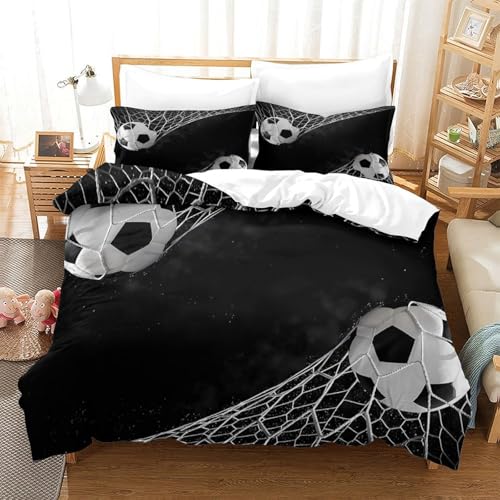 Housse de couette football fermeture éclair parure de lit anti-transpiration - 3