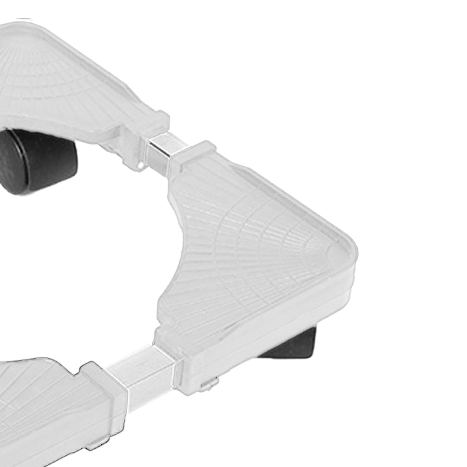 Support de Plantes à roulettes réglable et Universel avec roulettes pour Pot de Fleurs, pour Maison, Jardin, Cour, Plastique, 600 g (Blanc)