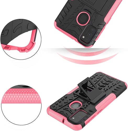 Miniatura 7 de Asuwish Funda de teléfono para Samsung Galaxy M30s M21 con protector de pantalla de vidrio templado y soporte delgado, funda protectora híbrida