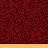 Homewish Leopard Patchwork Stoffe Paket 92x150cm Gepardenmuster Weich Polsterstoff Meterware Wildtiere Schwarz Rot DIY Basteln Handwerken Afrikanisches Safari Tierhaut Dekor Flanell Stoff