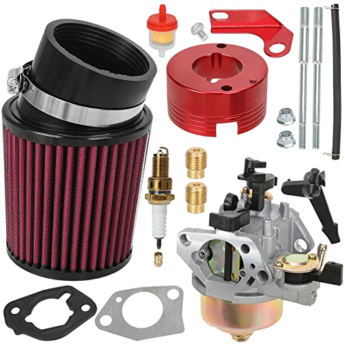 GREHUA Upgrade Carburetor Carb Air Filter Adapter Jet Kit for Predator 301cc 420cc 13hp 15hp GX340 GX390 389cc Stage 1 Mini Bike Parts Go Kart Golf Cart Mud Boats Lawnmower Pressure Washer OHV Engine GREHUA Upgrade Carburetor Carb Air Filter Adapter Jet Kit for Predator 301cc 420cc 13hp 15hp GX340 GX390 389cc Stage 1 Mini Bike Parts Go Kart Golf Cart Mud Boats Lawnmower Pressure Washer OHV Engine